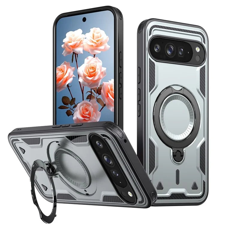 Shockproof Magsafe Kickstand Ring Case for Google Pixel 9 Pro XL Shockproof Magsafe Kickstand Ring Case for Google Pixel 9 Pro XL